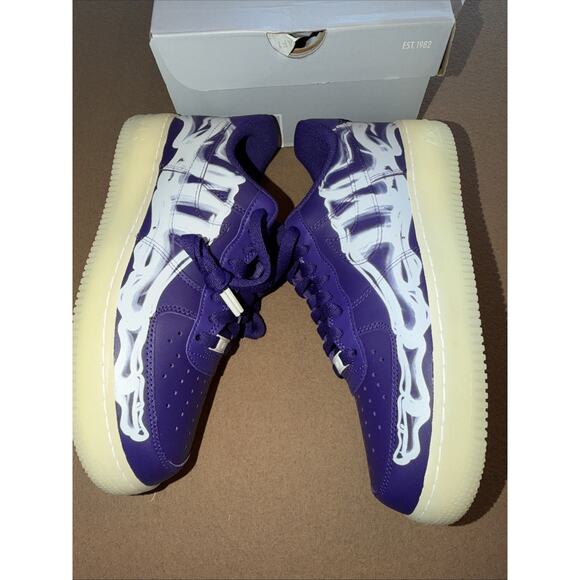 Size 8.5 - Nike Air Force 1 Low Purple Skeleton